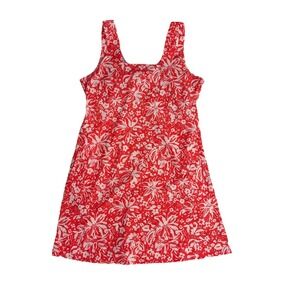 Krimson Klover Redish Orange Floral Tank Sundress - Women's Casual Summer Dress